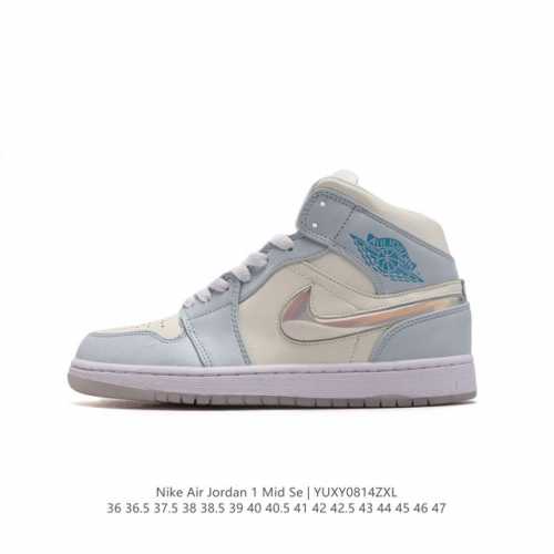 特价头层皮 耐克 Nike Air Jordan 1 Mid 男女子篮球鞋时尚轻盈板鞋aj1乔1运动鞋 乔丹一代 高帮复古休闲篮球鞋 。Air Jordan 1
