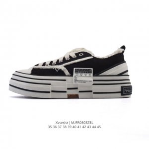 公司级 吴建豪个人新锐品牌Xvessel G.O.P Mule Slip On 重工解构厚底软木运动鞋 百搭乞丐风增高帆布面板鞋休闲男女鞋 包头运动拖鞋，古法手