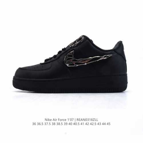 130 耐克 Nike Air Force 1 '07 Low 空军一号含气垫 小白鞋 低帮百搭厚底增高休闲运动板鞋。柔软、弹性十足的缓震性能和出色的中底设计，