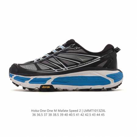 公司级 玛法特二代 Hoka One One Mafate Speed 2 Low 轻量低帮户外越野跑鞋 户外山脉越野轻量运动跑鞋。鞋面用轻的无缝架构，鞋带用了 - 点击图像关闭