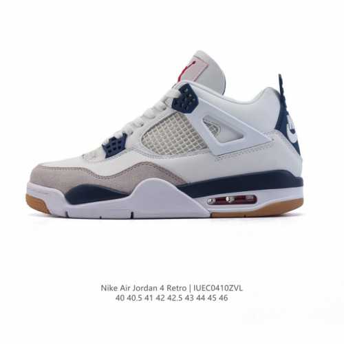 真标 耐克 Nike Air Jordan 4 Retro Og迈克尔 乔丹Aj4代乔4 中帮复古休闲运动文化篮球鞋。秉承轻量化的速度型篮球鞋设计思想完成设计，