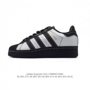 公司级 阿迪达斯 Adidas Superstar 三叶草经典贝壳头系列 新款休闲板鞋潮流男女士运动鞋 。鞋面柔软皮革材质 标志性的贝壳鞋头，锯齿三条纹，简约的