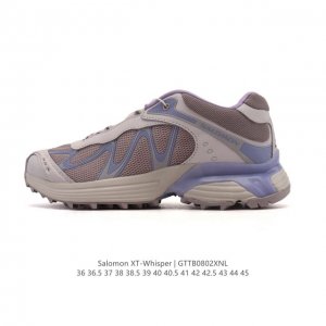 公司级 萨洛蒙 Salomon Xt-Whisper联名银粉色潮流休闲复古跑步鞋 颜值与实力并存的休闲运动鞋。这款鞋的鞋面采用透气网眼材质，保证了良好的透气性，