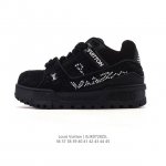 公司级 路易威登 Louis Vuitton Lv路易威登板鞋 2025年新款 闪亮钻石鞋面 时尚运动鞋潮厚底增高男女同款板鞋。舒适防滑底和百搭性霸屏整个时尚娱