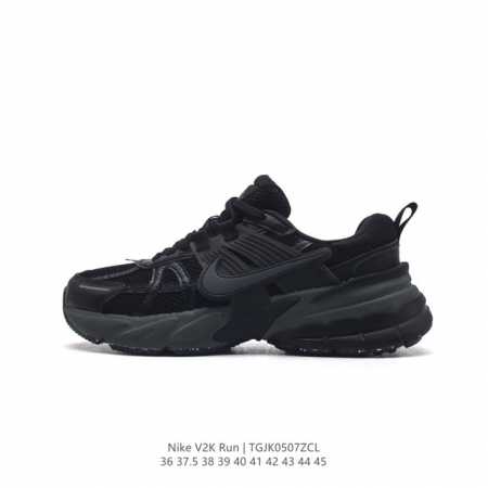 Nike 耐克 V2K Run 减震防滑 复古低帮跑步鞋 超火复古跑鞋，采用太空革组合呼吸网眼布鞋面材质，搭载正确4层组合底模，嵌入tpu加固稳定模块,双层md - 点击图像关闭