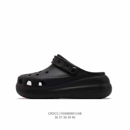 crocs 沙滩洞洞鞋 男女休闲厚底增高凉拖鞋 卡骆驰杨幂同款 厚底增高凸显大长腿沙滩鞋 选择尺码时 建议选大一码 脚感更舒适 这款没有鞋盒 类型：女鞋 尺码： - 点击图像关闭