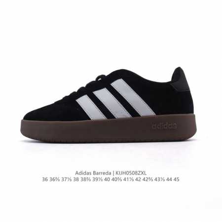 阿迪达斯 Adidas Barreda 考拉派对 复古休闲 清新 舒适百搭 德训鞋 T字头 防滑耐磨 低帮 板鞋 男女款运动鞋。鞋头加宽设计提升了穿着舒适度，长 - 点击图像关闭