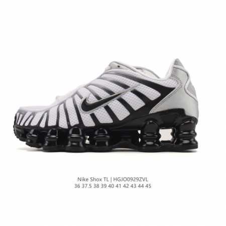 公司级 耐克 Nike Shox Tl 男女子运动鞋厚底增高老爹鞋，令机械力学缓震性能跃升新层次。采用透气网眼鞋面和全掌型 Nike Shox 技术，革新演绎经 - 点击图像关闭