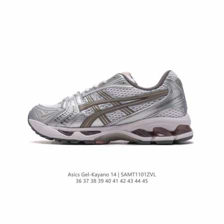 公司级 亚瑟士 Asics Gel-Kayano 14 公司级版本运动休闲透气专业缓震慢跑鞋。采用工程弹性双层再生网格密度鞋面材质，后跟3D可视GEL缓震乳胶物 - 点击图像关闭