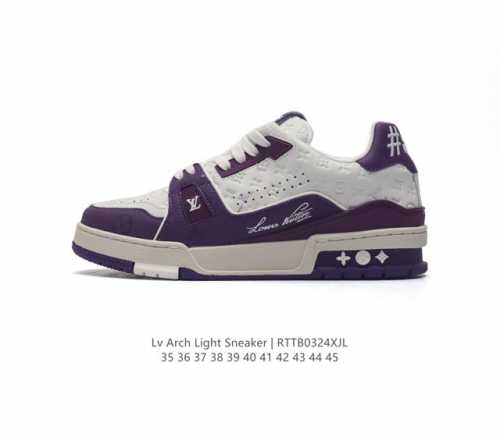 路易威登 Louis Vuitton Lv路易威登板鞋 时尚运动鞋 潮厚底增高男女鞋 舒适防滑底和百搭性霸屏整个时尚娱乐圈 细节调整完美主义 鞋面采用专柜zp一