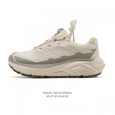 公司级 凯乐石 Kailas 防水透气缓震防滑 轻量化设计徒步鞋登山鞋大坡王陡坡稳定跑山 Tpu网布减震轻便透气防侧翻防滑 低帮 超强抓地力登山跑步鞋 男款老爹