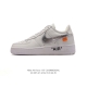 特价 耐克 Off-White X Nk Air Force 1 ”Mca“ 空军一号低帮板鞋 Ow联名绿色艺术馆 全套原原楦纸版 越南原大装底 内置全气掌垫