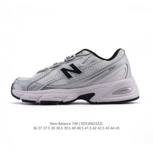 New Balance Mr740 Nb新百伦系列复古老爹风休闲运动慢跑鞋。采用轻质牛剖革拼接透气网眼衬垫织物鞋面材质 T-Beam大底提供足步弓支撑 保持步态