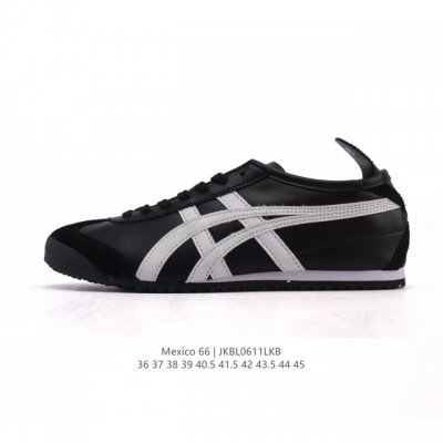 Asics 亚瑟士 女鞋真标半码制 配足弓鞋垫 日产经典老牌-鬼塚虎 Onitsuka Tiger Mexico 66经典墨西哥系列复古经典百搭板鞋休闲运动鞋慢