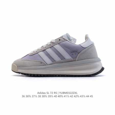 160 阿迪达斯Adidas Sl 72 Shoes 经典复古薄底运动鞋「T头鞋」三叶草复古休闲跑步鞋休闲运动鞋 这款经典运动鞋携复古型格，来访你的活力日常—— - 点击图像关闭