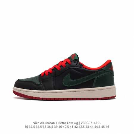 头层皮 耐克 乔丹air Jordan 1 Low Aj1 乔1 低帮复古文化休闲运动篮球鞋。从1985 年面世的元年款汲取设计灵感，采用简洁大方的经典外观，熟 - 点击图像关闭