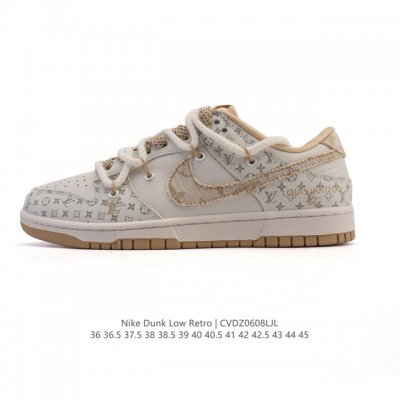特价 耐克Nike Dunk Low 板鞋 Sb系列经典百搭休闲运动板鞋 路易威登联名 解构绑带 双鞋带 2025年新款 蛇年限定。加厚鞋舌的填充，使舒适性大大