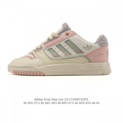 新品 阿迪达斯 厚底增高三叶草 Adidas 男女低帮板鞋 Drop Step Low 2.0时尚运动休闲鞋子，校园休闲运动板鞋，阿迪达斯 Drop Step