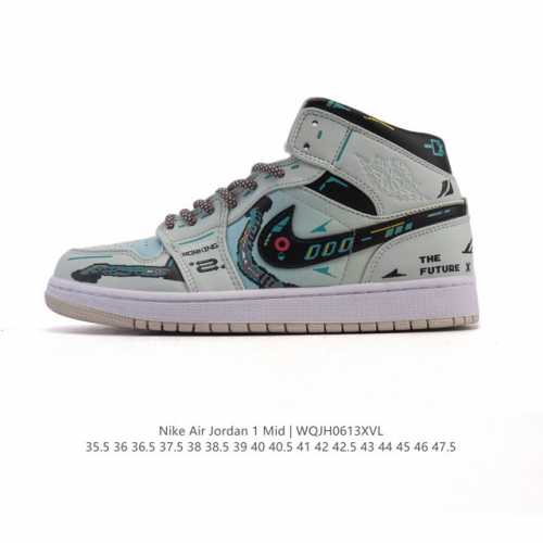 公司级 耐克 Nike Air Jordan 1 Mid 男女子篮球鞋时尚轻盈板鞋Aj1乔1运动鞋 乔丹一代 高帮复古休闲篮球鞋 。Air Jordan 1 M