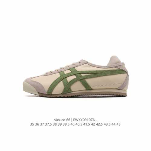 纯原版本 头层皮 Asics 亚瑟士 男女鞋真标半码制 日产经典老牌-鬼塚虎 Onitsuka Tiger Mexico 66经典墨西哥系列复古经典百搭板鞋休闲