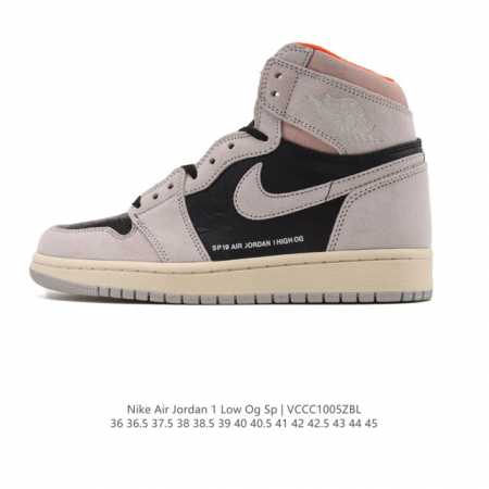 耐克 男女款运动板鞋 Nike Air Jordan 1 Retro High Og 乔丹一代Aj1 乔1 Aj1 篮球鞋复刻运动鞋。皮面高帮板鞋的设计灵感源自 - 点击图像关闭