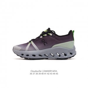 On 昂跑 Cloudsurfer 训练型缓震 防滑透气 低帮轻量跑步鞋 Cloudflyer 4运动鞋老爹鞋。On昂跑cloudsurfer的中底 ，采用了全