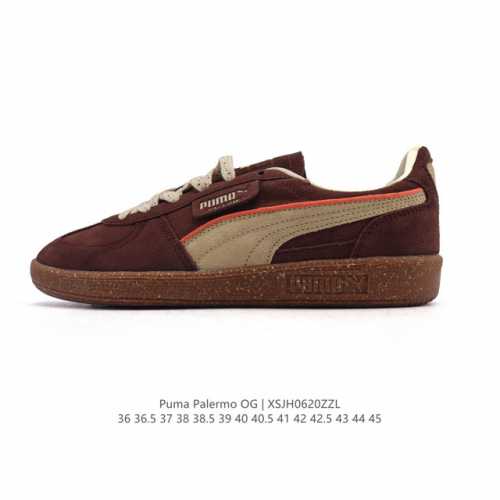 彪马Puma Palermo Og 防滑耐磨低帮德训板鞋 男女运动鞋，Army Trainer Og休闲鞋沿用德训鞋经典外观 鞋身和鞋舌分别添加了品牌标志性 L