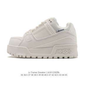 路易威登Louis Vuitton Arch Light Sneakers Lv真皮拼色减震网面运动弓型舞蹈复古老爹运动鞋。原装配件5D效果礼盒及全套原装配件包