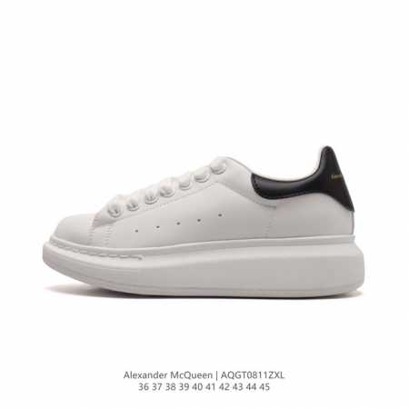 alexandermcqueen 亚历山大 麦昆mcq 运动小白鞋厚底增高闪尾光滑牛皮平底鞋休闲鞋 时尚男女板鞋潮运动鞋 ，火爆到大街小巷无人不知，无人不晓的境 - 点击图像关闭