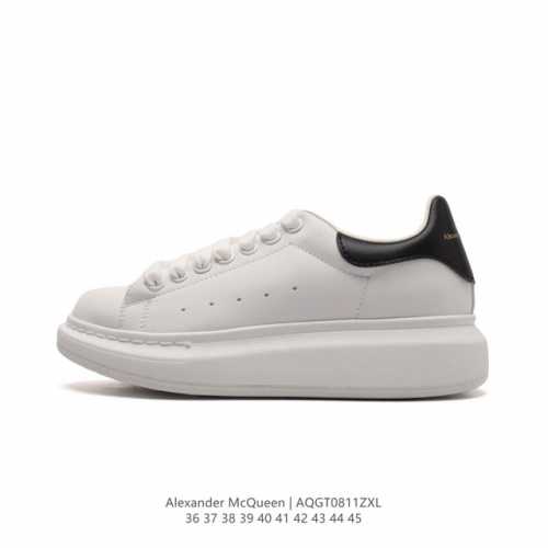 alexandermcqueen 亚历山大 麦昆mcq 运动小白鞋厚底增高闪尾光滑牛皮平底鞋休闲鞋 时尚男女板鞋潮运动鞋 ，火爆到大街小巷无人不知，无人不晓的境