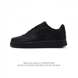 耐克nike Court Vision Low 校园风低帮复古篮球板鞋男女运动鞋。延续80年代复古篮球鞋，添加学院风细节。皮革组合鞋面，利落风格，重现复古篮球风