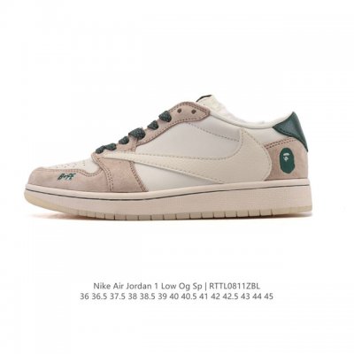 公司级 真标 耐克 Nike Air Jordan 1 Low Og Sp Military Blue Aj1乔1倒勾 2025年新款 蛇年新款 低帮篮球鞋 A