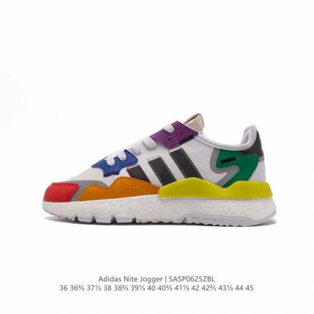 真爆 阿迪达斯 Adidas Nite Jogger 全新配色王嘉尔代言款运动鞋。织物透气鞋面 夜行者 3M反光 真爆大底复古跑鞋。 针织透气网布搭配皮革拼接打 - 点击图像关闭