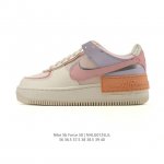 特价 Nike 耐克低帮板鞋 空军一号 Af1马卡龙 Af1厚底增高百搭运动板鞋 Nike Air Force 1 “Shadow” 造型设计上与 Sacai