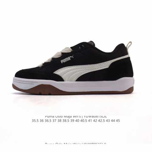特价 Puma 彪马 Oslo Maja Wn's 2025年新款 小白鞋 厚底增高运动休闲板鞋 复古经典板鞋时尚小白鞋。原楦原纸版开发，采用固色翻毛皮拼接头层