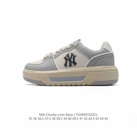 Mlb Chunky Liner Basic 人气单品学长鞋系列轻量增高厚底百搭休闲运动板鞋 男女轻便胶鞋 高级街头休閒品牌鞋。Mlb Chunky Liner - 点击图像关闭