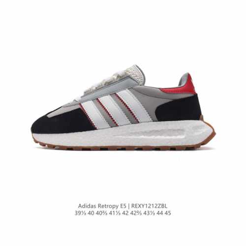 公司级 阿迪达斯 新款 三叶草 厚底 Adidas Retropy E5 新款 爆米花 低帮经典运动鞋潮厚底增高男士慢跑鞋。以70年代经典跑步鞋为灵感，新鲜演绎