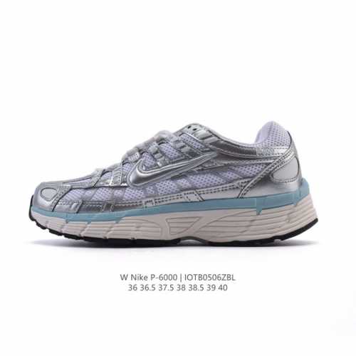 公司级 耐克 Nike 女子休闲运动鞋P-6000Premium 轻便舒适透气防滑缓震耐磨跑步鞋。P-6000 是一款植根于 0 年代风格的混合款式，让人想起去
