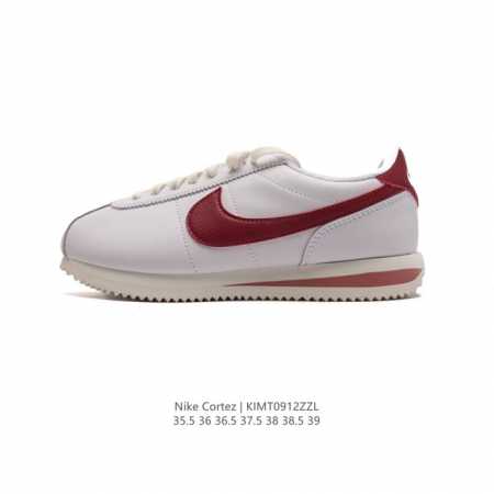 新款 耐克 Nk Classic Cortez Leather 阿甘复古初代皮革运动慢跑鞋。Nike Classic Cortez 鞋款是 Nike 元年款跑步 - 点击图像关闭