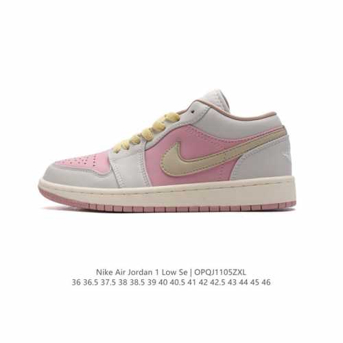 耐克 乔丹Air Jordan 1 Low AJ1 乔1 乔丹1代aj1 低帮复古文化休闲运动篮球鞋。该鞋款从 1985 年元年款汲取设计灵感，焕新演绎简约经典