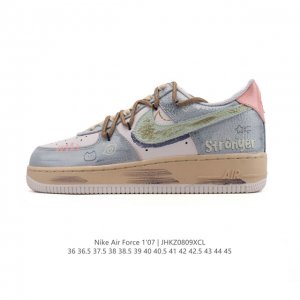 公司级 新款 Af1耐克 Nike Air Force 1 ‘07 Low 空军一号 解构绑带 双鞋带 气垫厚底增高百搭运动板鞋 原楦头原纸板 小白鞋 打造纯正