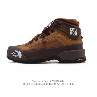 公司级 户外老爹运动鞋 中帮马丁靴 The North Face 北面厚底增高跑步鞋 北脸男款老爹鞋 护脚踝登山鞋 透气织物鞋面 户外耐磨徒步鞋 。具有出色的抓
