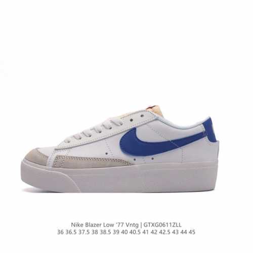 耐克 Nike Blazer Low '77 Vntg 男女子运动鞋 重现低调风格和经典篮球外观，依托经典简约魅力和舒适性能，备受街头时尚赞誉。华美翻毛皮细节、