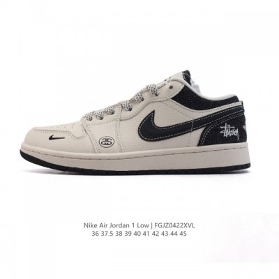公司级 耐克 乔丹Air Jordan 1 Low Aj1 乔1 乔丹1代Aj1 低帮复古文化休闲运动篮球鞋，从1985 年面世的元年款汲取设计灵感，采用简洁大