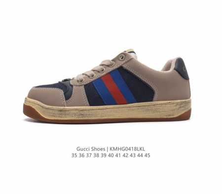 古驰 Gucci Screener系列做旧脏脏鞋时尚厚底增高复古板鞋潮运动鞋，复古学院风款式与融入怀旧运动服风格的面料风靡数十年，不同风格演绎出的协奏之曲为20 - 点击图像关闭