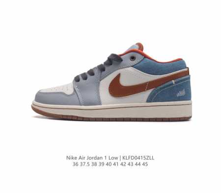 耐克 乔丹air Jordan 1 Low Aj1 乔1 乔丹1代aj1 低帮复古文化休闲运动篮球鞋。该鞋款从 1985 年元年款汲取设计灵感，焕新演绎简约经典 - 点击图像关闭