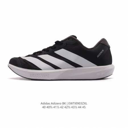 新品 阿迪达斯女款老爹鞋 Adizero Bk 轻便透气缓震竞速跑步运动鞋 Jp8490 薄底竞训定位：前掌19Mm 后掌23Mm超薄中底，配合8.5Mm坡差， - 点击图像关闭