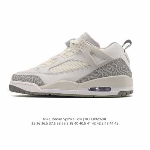 公司级 耐克 Nike Jordan Spizike Low 经典爆裂纹复古运动篮球鞋！全新低帮造型吸睛！整双鞋在融合了 Air Jordan 经典鞋款中的标志