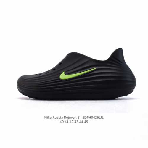 新品 耐克 Nike Reactx Rejuven8 沙滩鞋 柔软回弹耐磨透气凉拖鞋 包头凉鞋25夏季新款轻便透气洞洞鞋外穿休闲鞋 Hv5060-002 采用质