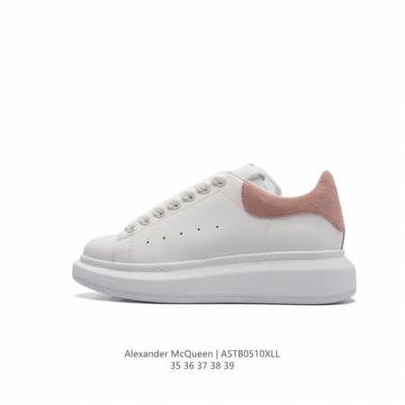 热销经典款 Alexandermcqueen 亚历山大 麦昆mcq 运动小白鞋厚底增高闪尾光滑牛皮平底鞋休闲鞋 时尚女板鞋潮运动鞋 ，火爆到大街小巷无人不知，无 - 点击图像关闭
